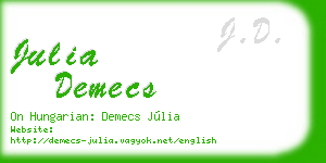 julia demecs business card