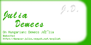 julia demecs business card